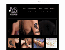 Tablet Screenshot of blacklaceskinjewelry.com